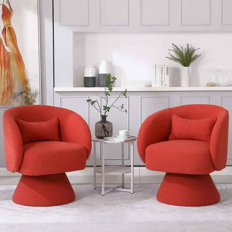Fauteuil pivotant rembourré (lot de 2)