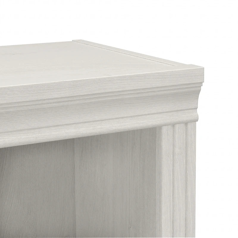 Tall 5-Shelf Bookcase with Adjustable Shelves, Linen White Oak