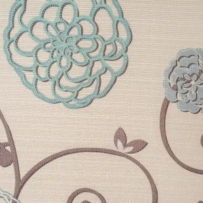 Canapé deux places sans accoudoirs, tissu imprimé floral, avec pieds en bois