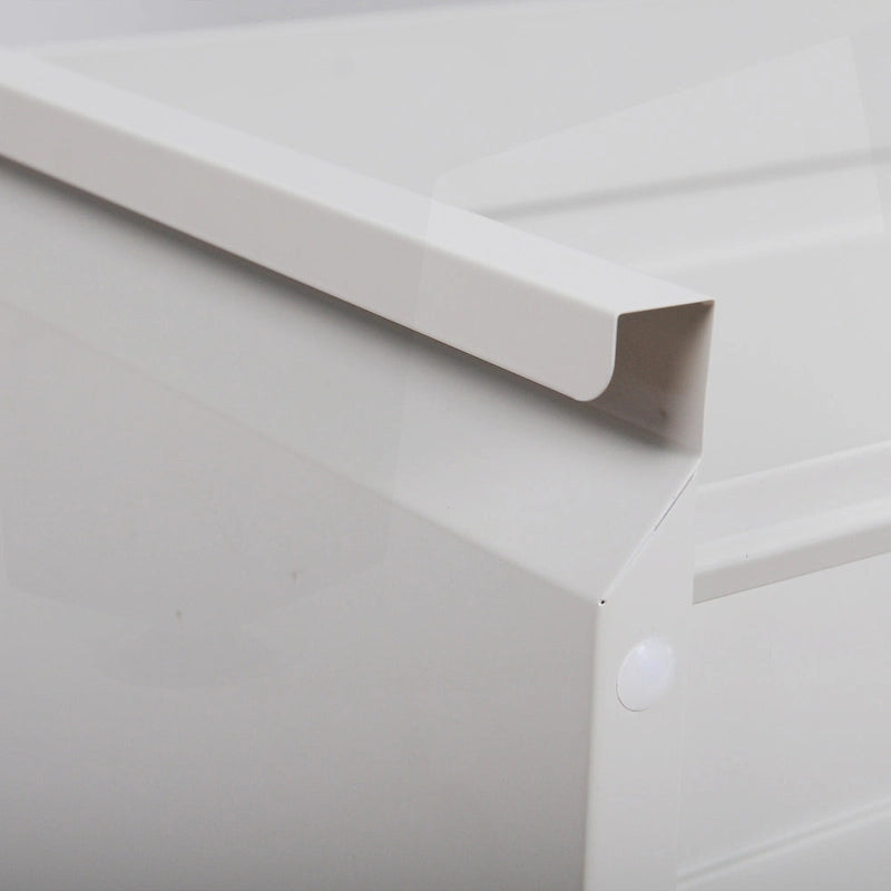 4 Drawer Locking Metal File Cabinet with Lockable Wheels White