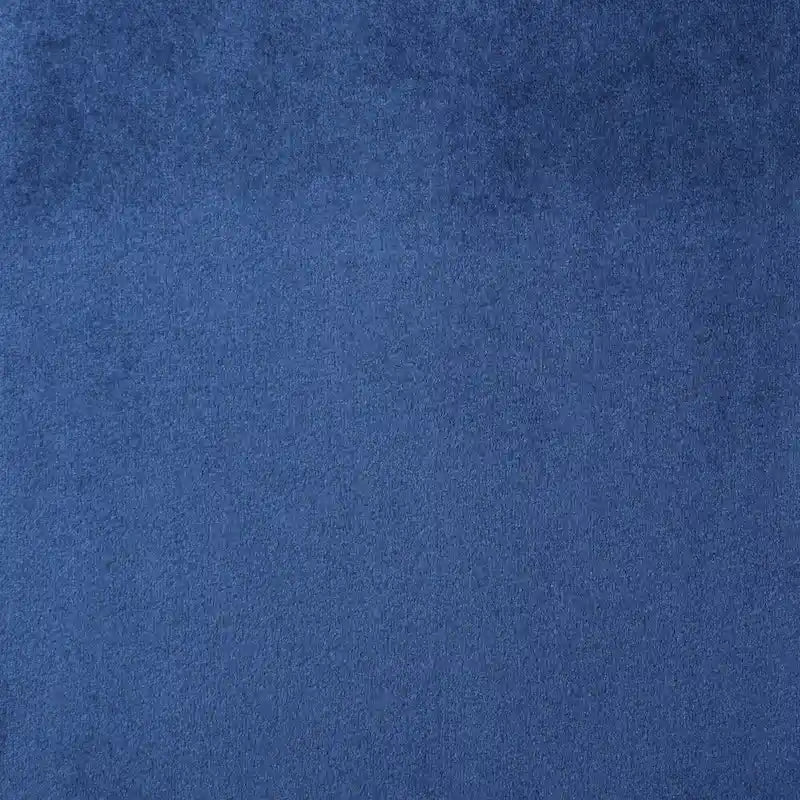 Fauteuil d'appoint à dossier haut en velours capitonné bleu marine avec pieds en chêne