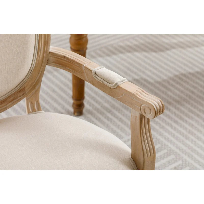 Ensemble de 2 fauteuils de salle à manger en tissu rembourré