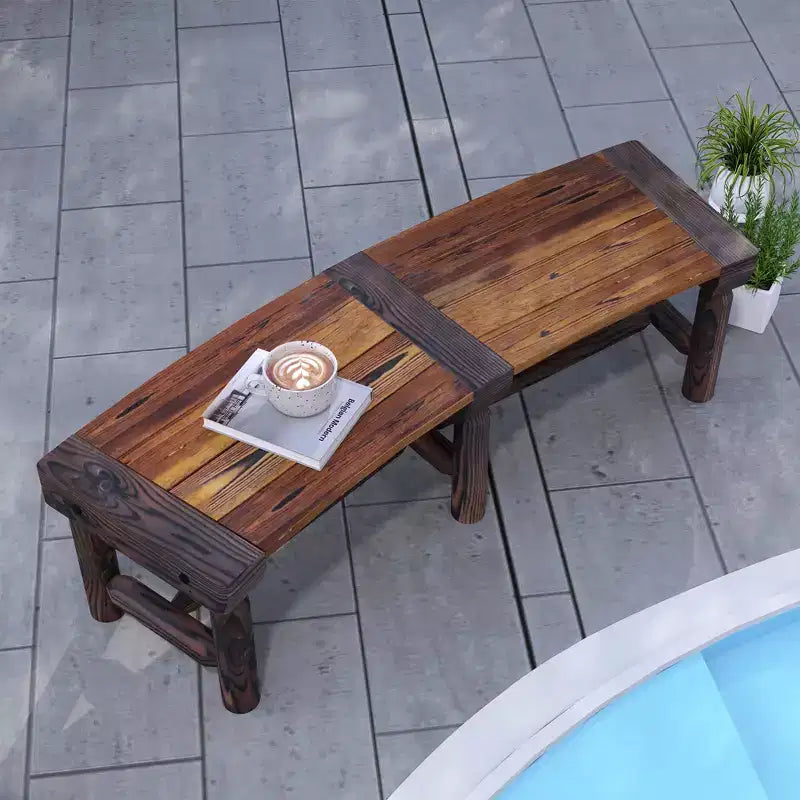 Banc de jardin en bois Outsunny, banc semi-circulaire rond pour arbre, banc de parc enveloppant
