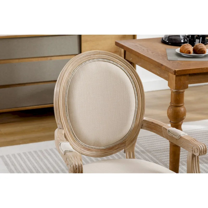 Ensemble de 2 fauteuils de salle à manger en tissu rembourré