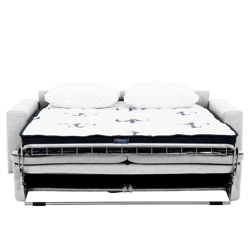 Full Sleeper Sofa with Memory Foam Mattress, Anthracite or Silver