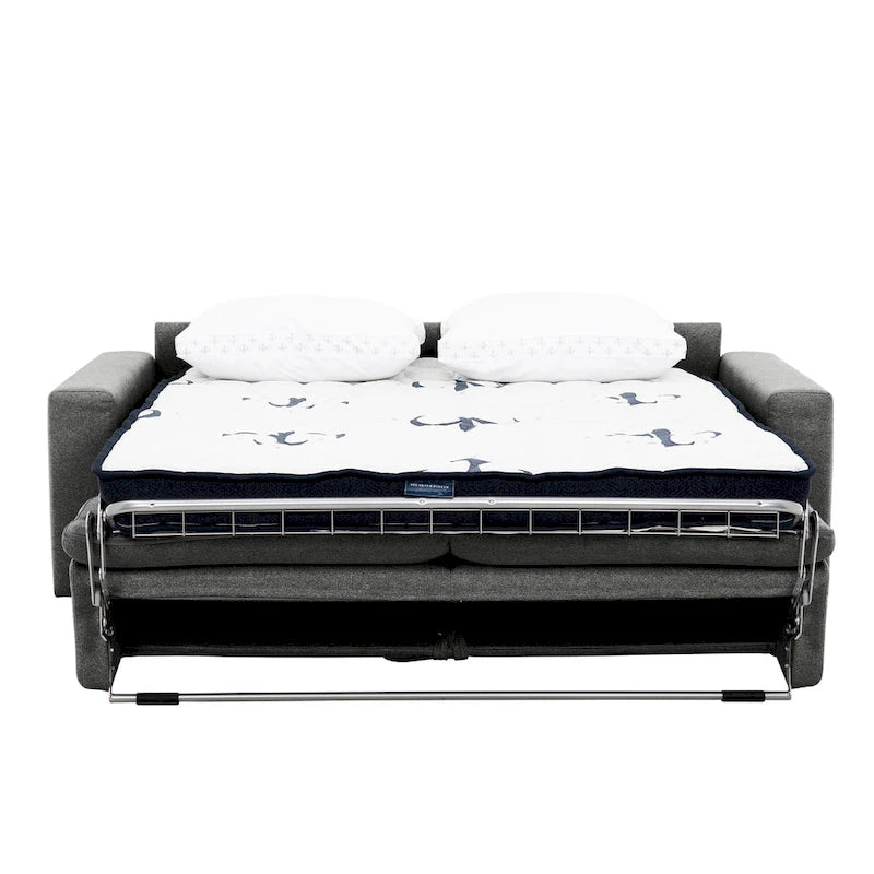 Full Sleeper Sofa with Memory Foam Mattress, Anthracite or Silver