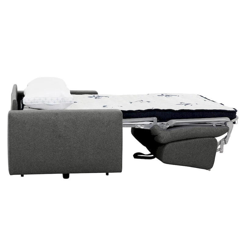 Full Sleeper Sofa with Memory Foam Mattress, Anthracite or Silver