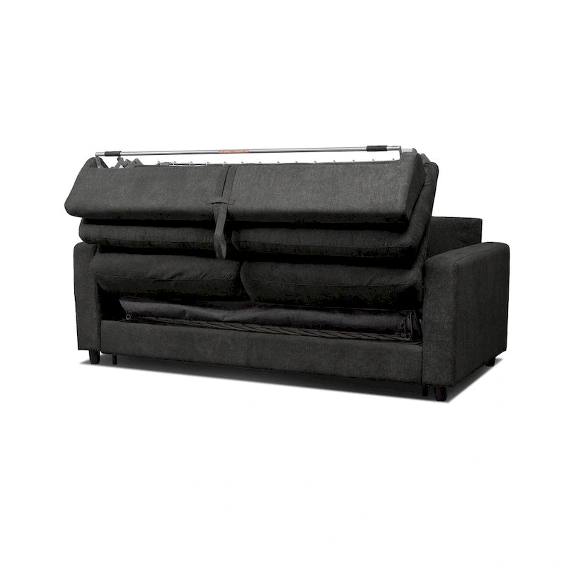 Full Sleeper Sofa with Memory Foam Mattress, Anthracite or Silver