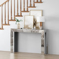Console miroir argentée Table d'appoint pour canapé ou entrée