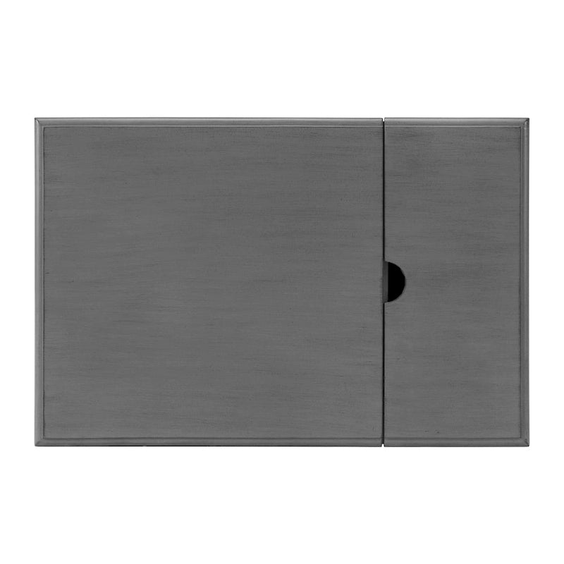 Table d'appoint de chevet en bois vieilli avec tiroir, armoire, prises électriques et ports USB