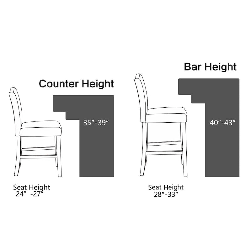 Button Tufted Wingback Counter Height Bar Stool Upholstered Fabric Kitchen Island Chair