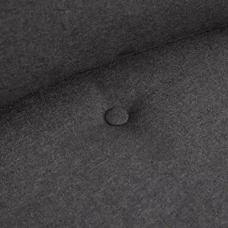 Fauteuil-lit pliant convertible en lin avec dossier réglable, gris clair