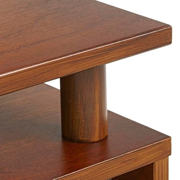 Mid-Century End Table with Open Shelf and Tapered Legs