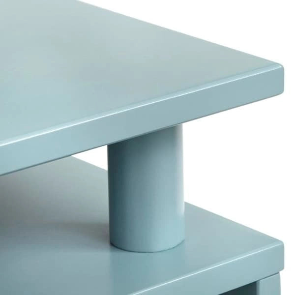 Table d'appoint du milieu du siècle avec étagère ouverte et pieds effilés