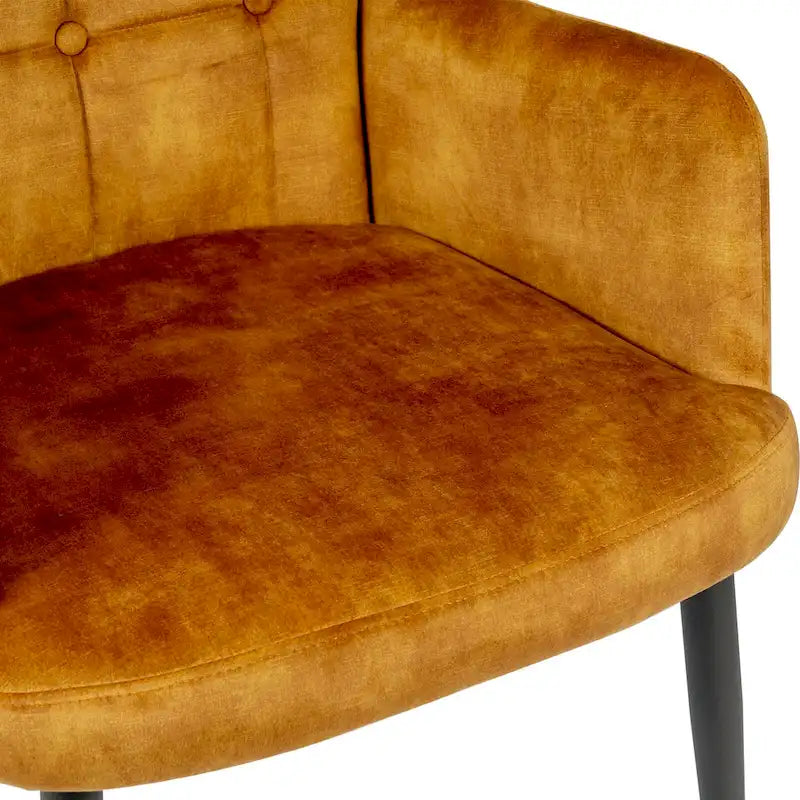 High-Back Button Tufted Wingback Accent Chair with Flared Legs
