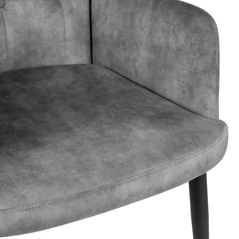 High-Back Button Tufted Wingback Accent Chair with Flared Legs