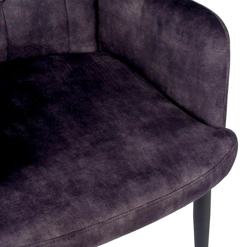High-Back Button Tufted Wingback Accent Chair with Flared Legs
