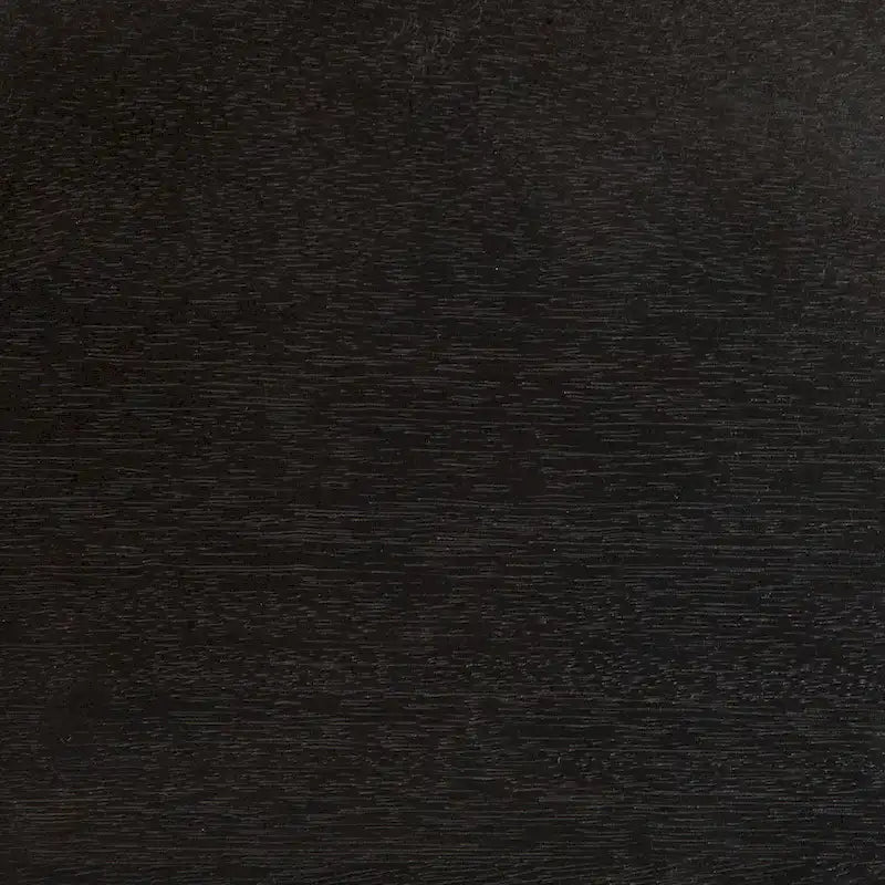 Table d'appoint ronde en manguier massif avec pieds coniques en métal noir, couleur naturelle