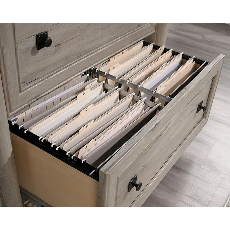2-Drawer Lateral Wood File Cabinet with Full Extension Slides