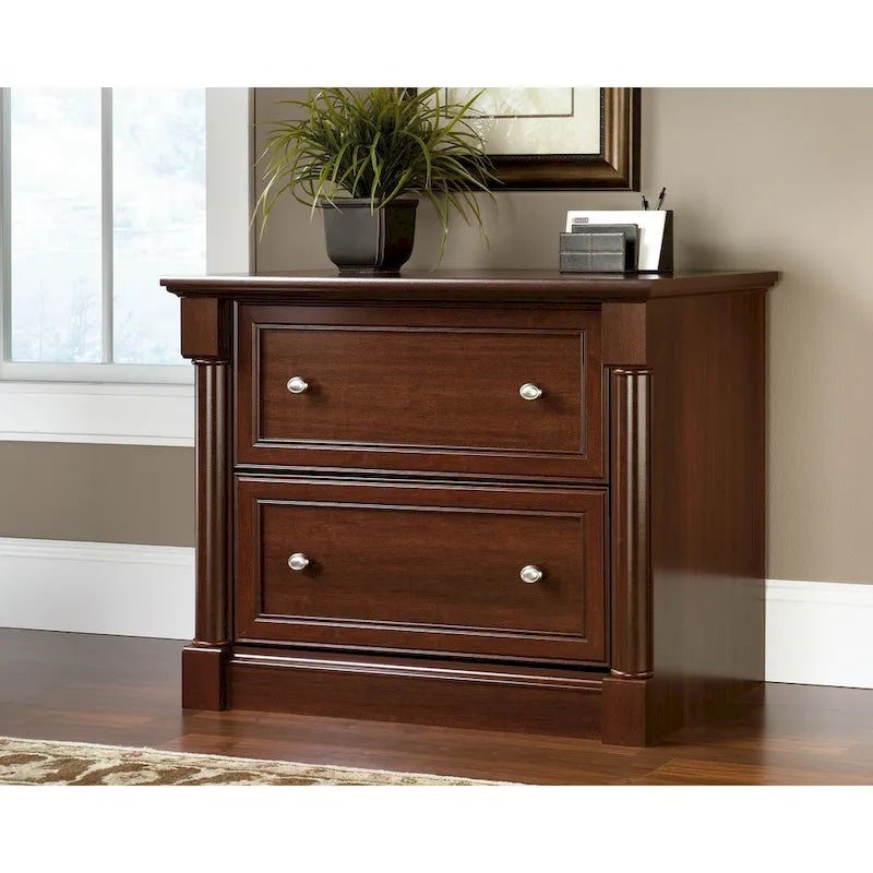 2-Drawer Lateral Wood File Cabinet with Full Extension Slides
