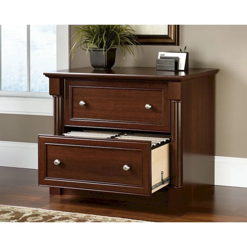 2-Drawer Lateral Wood File Cabinet with Full Extension Slides
