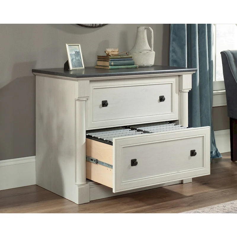 2-Drawer Lateral Wood File Cabinet with Full Extension Slides