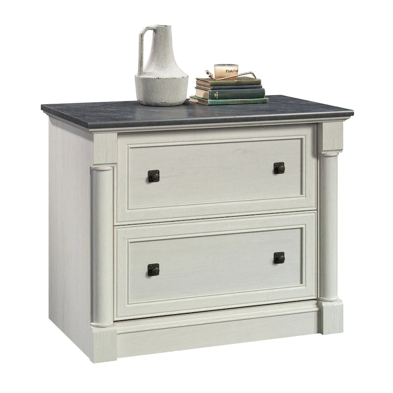 2-Drawer Lateral Wood File Cabinet with Full Extension Slides