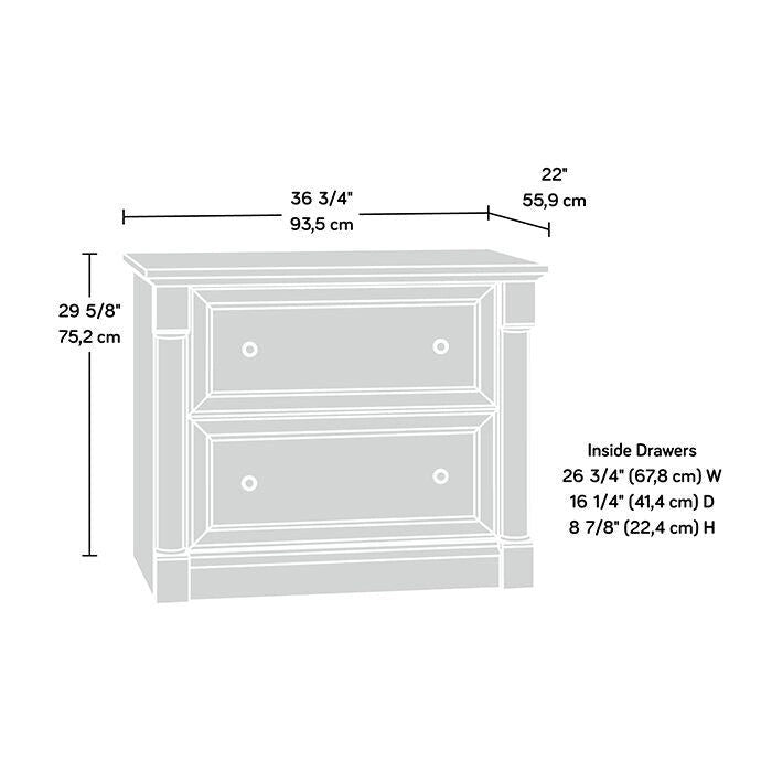 2-Drawer Lateral Wood File Cabinet with Full Extension Slides