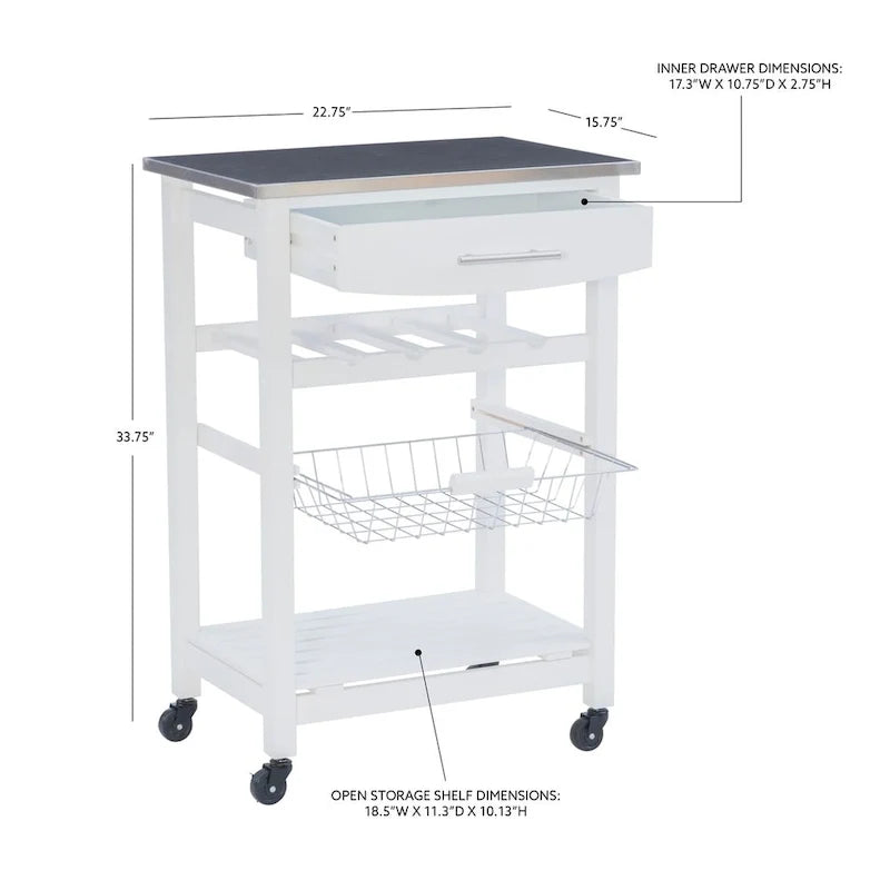 Desserte de cuisine mobile compacte Jake