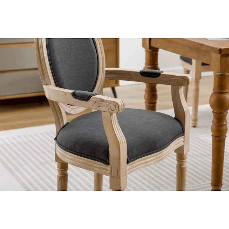 Ensemble de 2 fauteuils de salle à manger en tissu rembourré