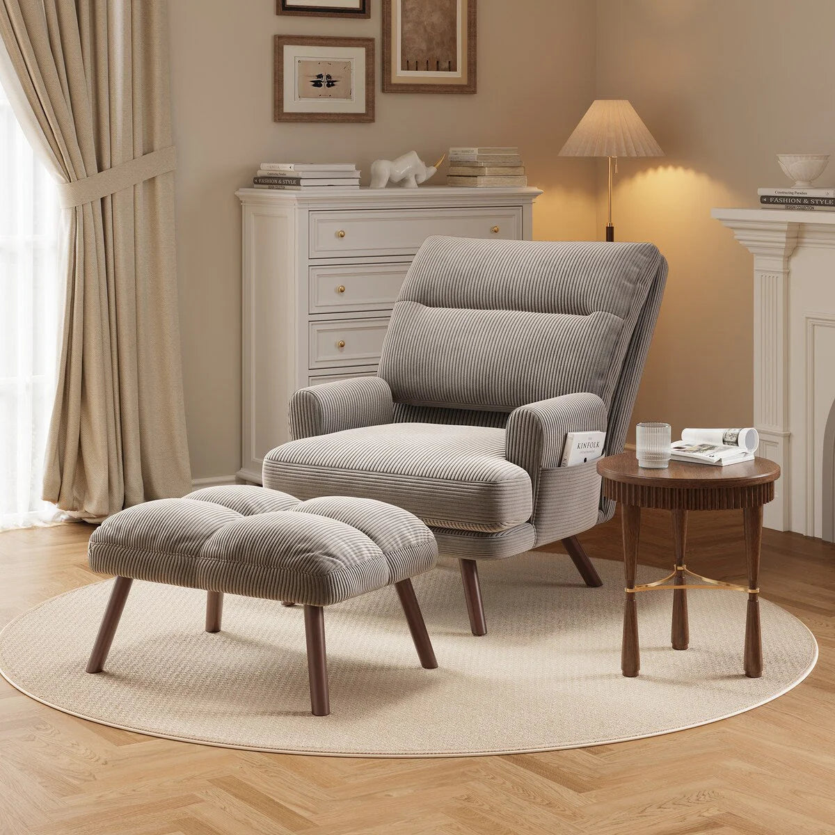 Fauteuil inclinable réglable OVIOS avec repose-pieds